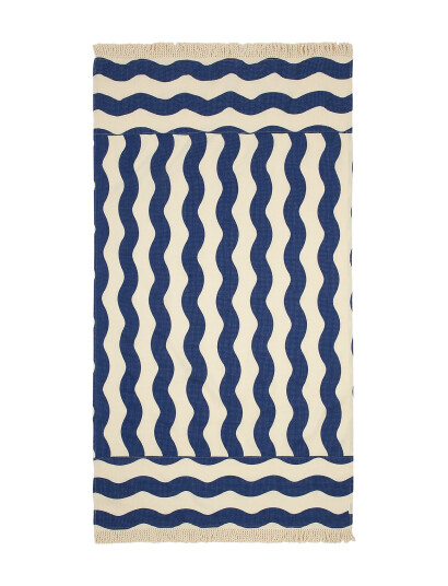 NOBODINOZ Portofino Beach Towel 84X150 - Navy - ONE SIZE