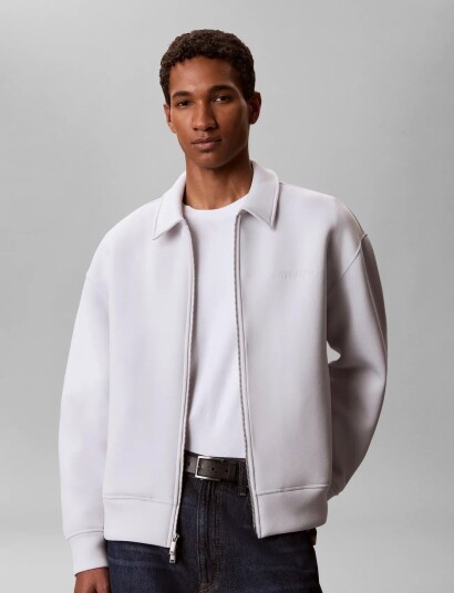 Calvin Klein Ls Cooling Spacer Fz Shirt Jacke Grey S