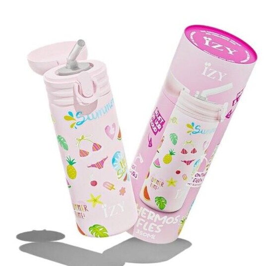 Drikkeflaske IZY Kids Pink Summer 350 ml