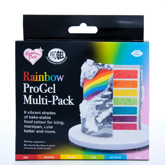 Progel Pastafarge Multipack Regnbuefarger 6 Farger Progel Pastafarge Multipack Regnbuefarger 6 Farger