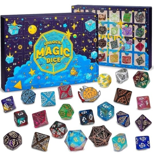 D&D Terning Adventskalender 2025 Jul 24 Dagers Nedtelling Blindboks Julegave [HK]