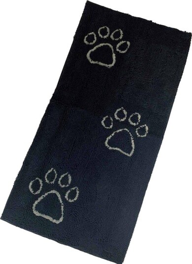 Dgs Dirty Dog XL 152 cm Sort Gulvmatte for Hund