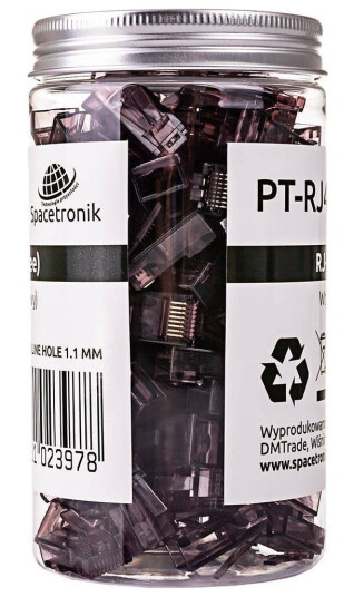 Spacetronik Rj45 Plugg Gjennomgang Kat 6 Utp Pt-Rj456uc-1 100 Stk