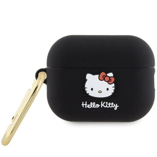 Hello Kitty Hkap23dkhsk Airpods Pro 2 (2022/2023) Cover Black/Black Silicone 3D Kitty Head