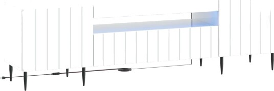 vidaXL LED TV skap Høgglans hvit Konstruert tre