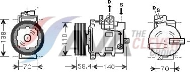 AVA COOLING SYSTEMS VNAK265 AC-kompressor