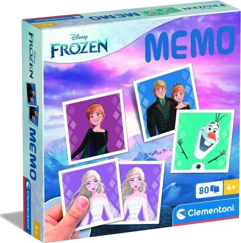 Clementoni Memo-Spill Frozen 80 Brikker 6×6 cm Disney Frozen Tema Fra 4 År