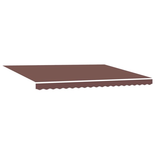 Manuell utskiftbar markise Brun 5 × 3,5 m