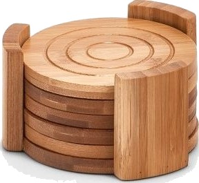 Zeller Runde Bambusunderlegg 7 Deler Zeller Runde Bambusunderlegg 7 Deler