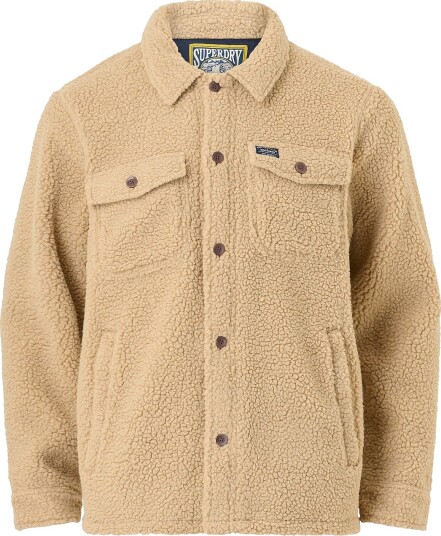 Superdry - Overshirt Retro Fleece Overshirt - Brun