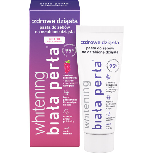 Periodontal sykdom Tannkrem BIALA PERLA Sunn Whitening 75 ml.