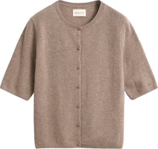 Gant Cashmere Blend C Neck Cardigan Ss Beige XL