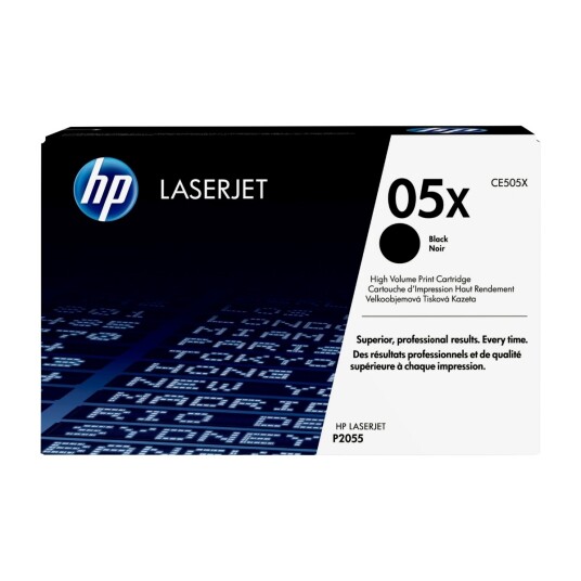 HP CE505X HP 05X Tonerkassett Svart HP CE505X HP 05X Tonerkassett Svart