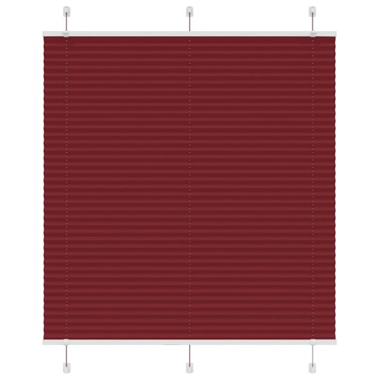 Plisségardin Bordeaux Rød 120x100 cm Stoffbredde 119,4