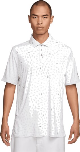 Nike M Par 5 Print Shoe Polo Golf pologenser herre White Work Blue Medium