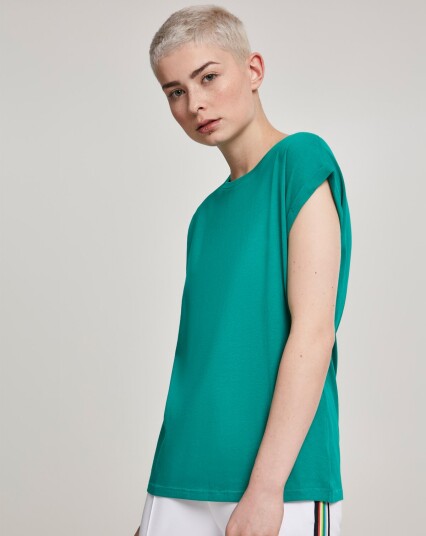 Urban Classics Women's Thirt med ekstra skuldre Grønn