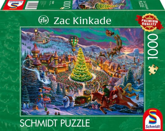 Schmidt Spiele Zac Kinkade Puslespill - 1000 brikker - Santa's North Pole
