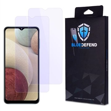BlueDefend Samsung Galaxy A12 Anti Blue Light Skjermbeskyttere Beskyttelsesglass 2 stk.