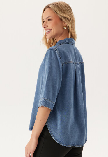 Object Objframe 2/4 Re Denim Top Noos Blue XS Object Objframe 2/4 Re Denim Top Noos Blue XS