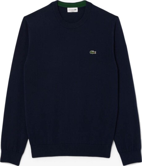Lacoste Classic Crew Neck Blå Golfgenser herre Navy (166) X Large