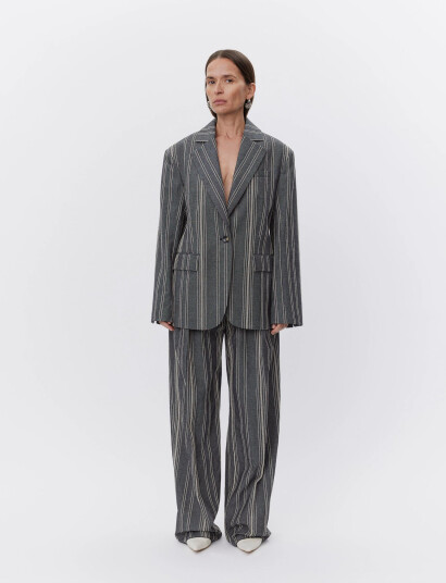 Day Birger et Mikkelsen Musetta - Slub Stripe - Black - 40 Day Birger et Mikkelsen Musetta - Slub Stripe - Black - 40