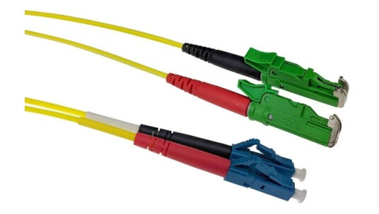 Act 5 Meter Lszh Singlemode 9/125 Os2 Fiber Patch Cable Duplex With E2000/Apc And Lc/Upc Connectors