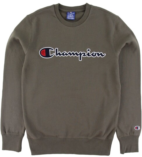 Champion Fashion Collegegenser Grønn m. Logo Champion 16 18 år 176 188 Collegegenser
