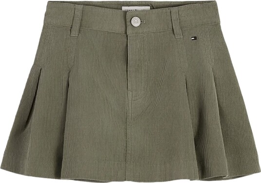 Tommy Hilfiger Cord Pleated Skirt Khaki green 140