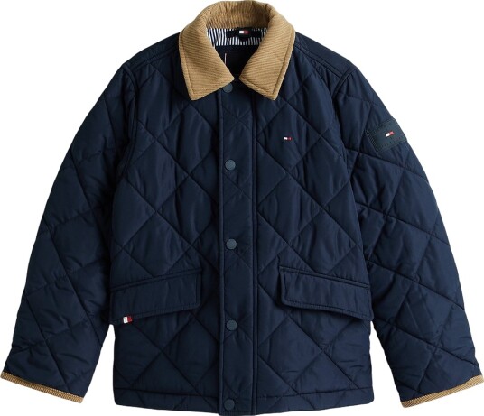 Tommy Hilfiger Termojakke Quiltet Kontrastkrage Dark Svart Tommy Hilfiger 6 år (116) Termoklær Blå