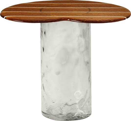 Striche Side Table Orange / Transparent