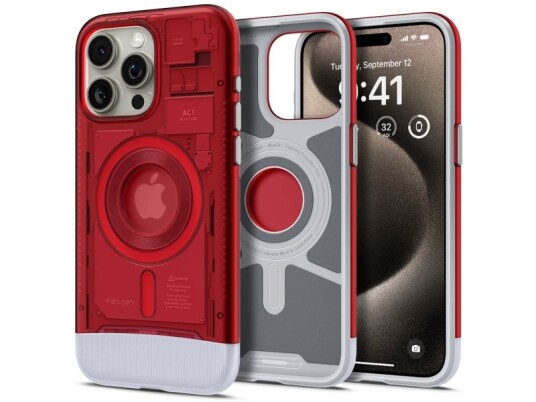 Spigen Acs06609, Etui, Apple, Iphone 15 Pro Max, 17 Cm (6.7"), Rød