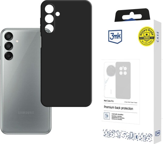 3mk Matt Case Pro til Samsung Galaxy M15 5G Matt Svart