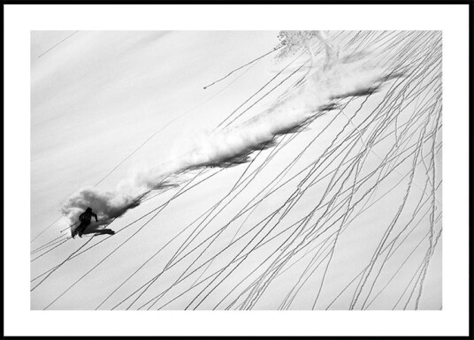 Skiing Powder Plakat / 21x30cm Skiing Powder Plakat / 21x30cm