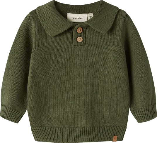 Lil"Atelier Nbmolo Ls Knit Polo Lil CYPRESS 74