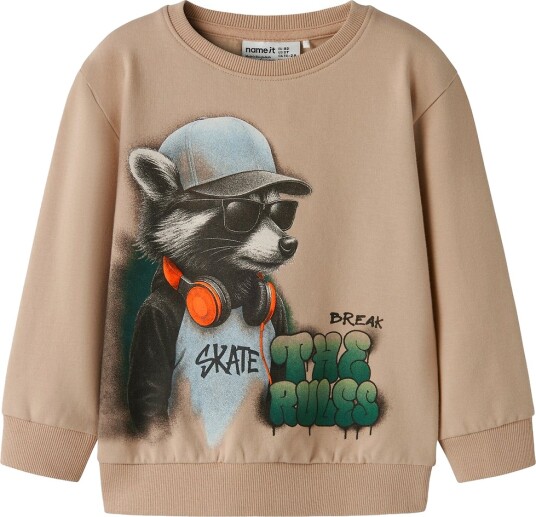 Name It Collegegenser NmmNathaniel Sesam Name It 4 år (104) Collegegenser Beige Brun