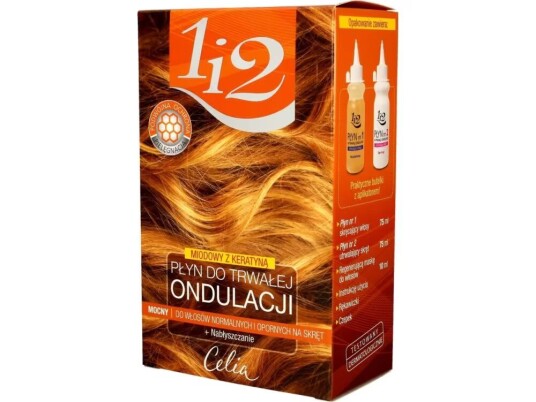 Celia For hair 1i2 Perm Lotion Honey with keratin  strong 1 pack.