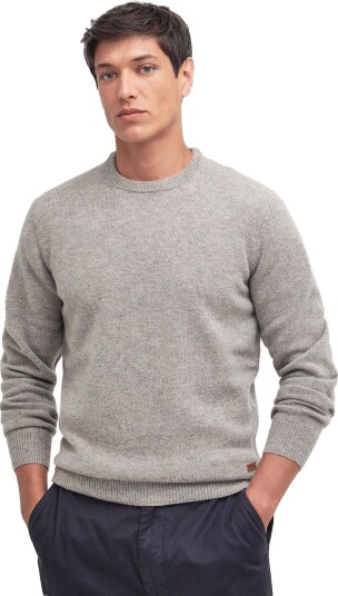 Barbour Men's Essential Crew Neck Jumper Stone XL Barbour Men's Essential Crew Neck Jumper Stone XL