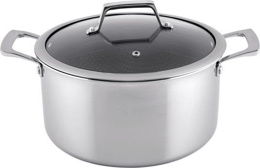 Hâws Santo Hybrid Coating gryte med lokk 5,8 L Rustfritt stål