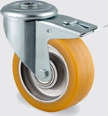 Hjul 80Mm Drej M/Bremse 150Kg 3477Etpp30