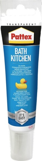 Pattex Silikonfuge Bad & Kjøkken Transparent 50ml Pattex Silikonfuge Bad & Kjøkken Transparent 50ml