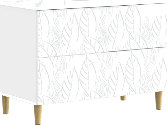 vidaXL Baderomsvaskeskap DELFT Høgglans hvit 82 x 41 x 59 cm