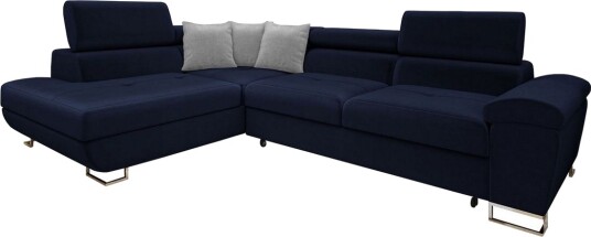 Reginia Sofa med Sjeselong 3 seter Blå/Lys grå
