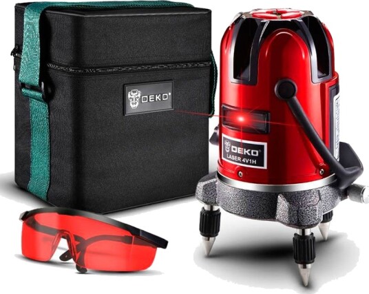 Deko Tools Krysslaser Rød Laser
