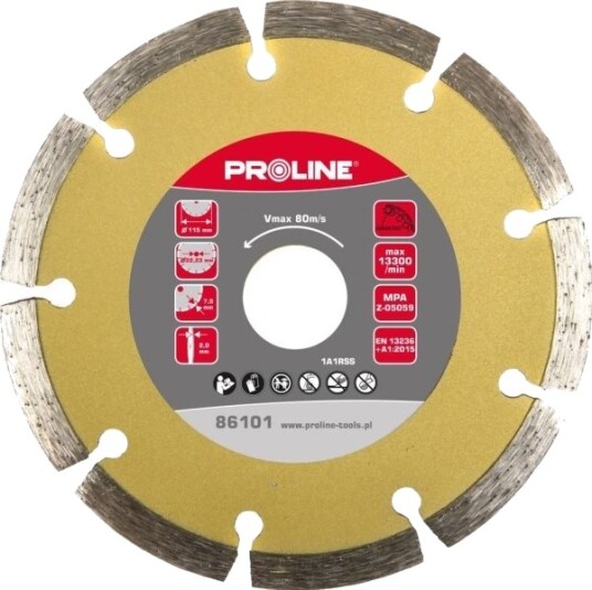 Proline Segment Diamantkappeskiver (Byggemateriale) 230 * 2,8 * 7,5 * 22,23 Prolinas