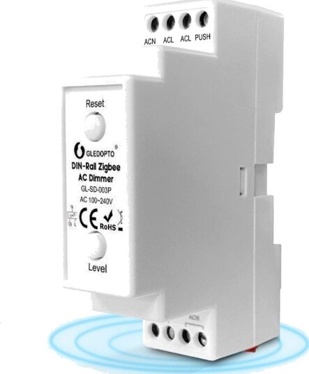 Zigbee dimmer modul til DIN skinne   Gledopto Zigbee 3.0 200W