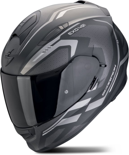 Scorpion Helhjelm EXO-491 Kripta Mattsvart-Sølv Scorpion Helhjelm EXO-491 Kripta Mattsvart-Sølv