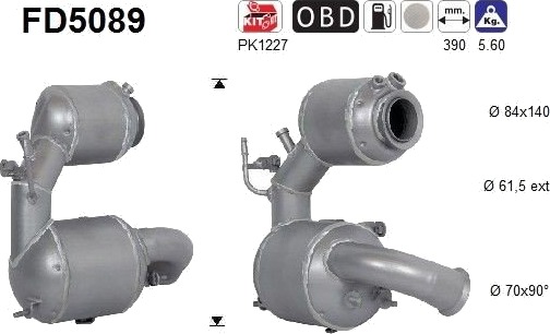 AS FD5089 Partikkelfilter AS FD5089 Partikkelfilter