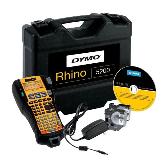 DYMO RHINO 5200 KIT ETIKETTSKRIVER TRERMISK OVERFØRING 180 X 180 DPI ABC