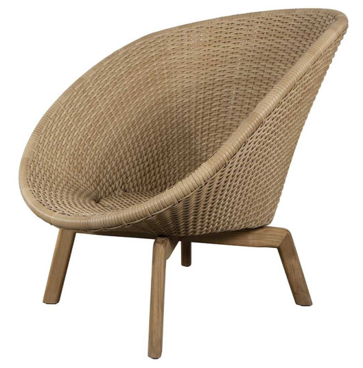 Cane-line Peacock lounge lenestol Taupe/teak Natur Cane-line Peacock lounge lenestol Taupe/teak Natur