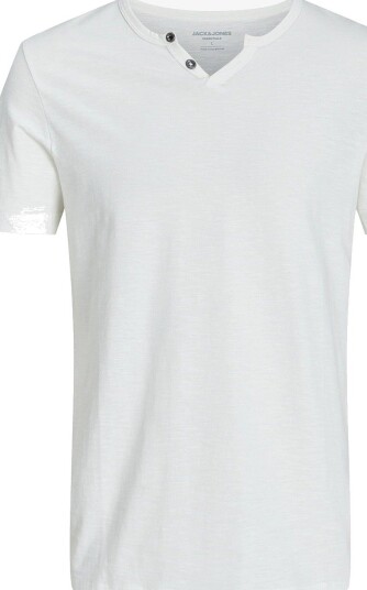 Jack & Jones Jjesplit Neck Tee Ss Noos White XS Jack & Jones Jjesplit Neck Tee Ss Noos White XS